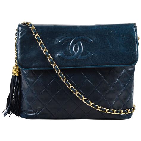 blue chanel bag|vintage navy blue chanel bag.